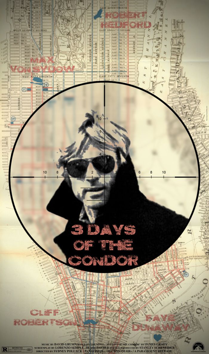 3 Days Of The Condor movie poster.
