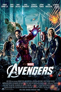 Expanded veiw of The Avengers movie poster.
